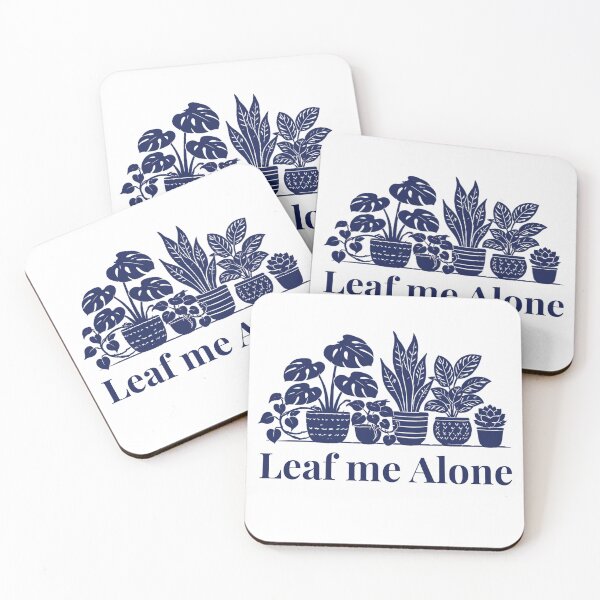 Item preview, Leaf me Alone Houseplant Lover Gift Design Navy designed and sold by EcologicoolShp.