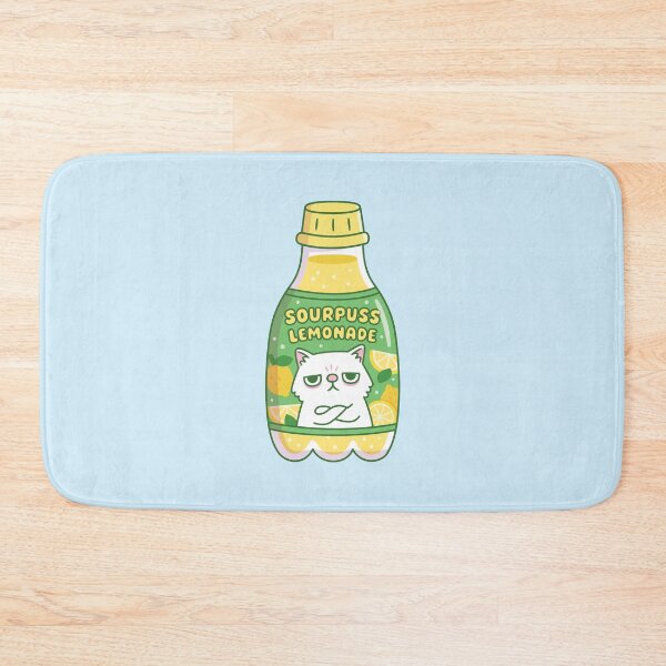 Item preview, Funny Grouchy Cat Sourpuss Lemonade Bottle designed and sold by rustydoodle.