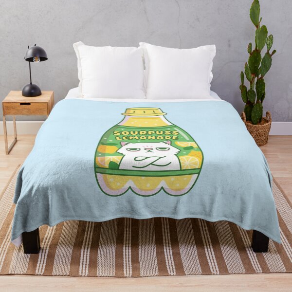 Item preview, Funny Grouchy Cat Sourpuss Lemonade Bottle designed and sold by rustydoodle.