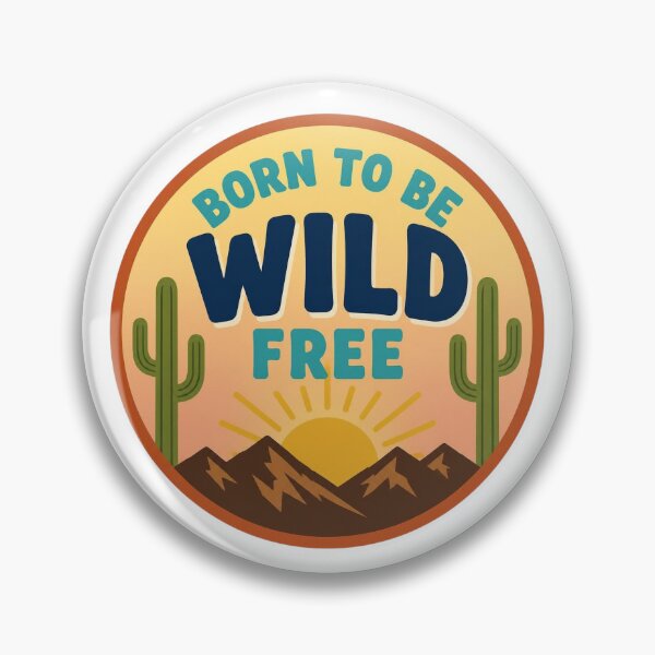 Item preview, Retro Born To Be Wild Free Cactus Desert Sunset designed and sold by FestivityFinds.