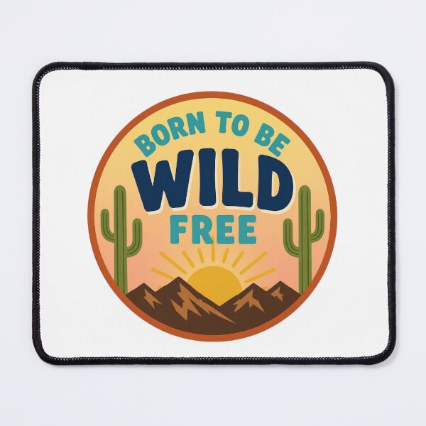Item preview, Retro Born To Be Wild Free Cactus Desert Sunset designed and sold by FestivityFinds.