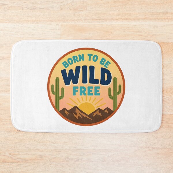 Item preview, Retro Born To Be Wild Free Cactus Desert Sunset designed and sold by FestivityFinds.