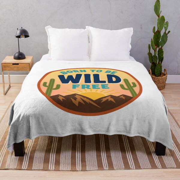 Item preview, Retro Born To Be Wild Free Cactus Desert Sunset designed and sold by FestivityFinds.