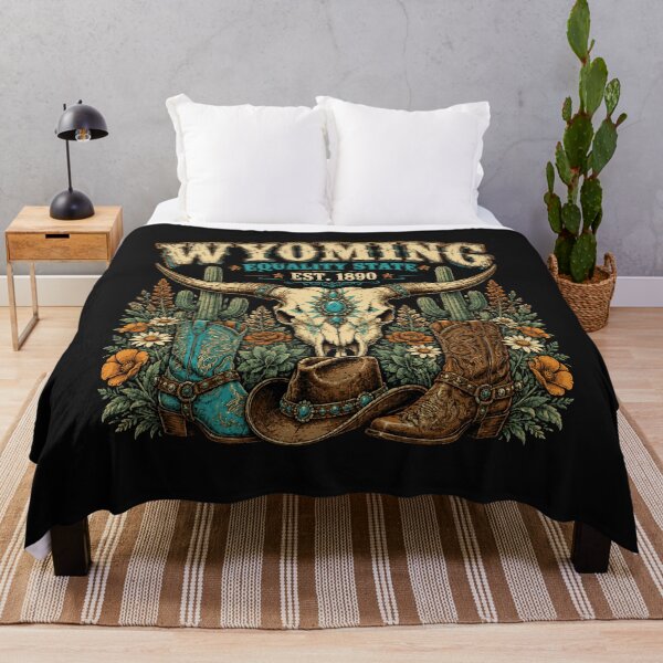 Item preview, Wyoming Longhorn Skull Western Cowboy Vintage | Equality State Rodeo designed and sold by Clothesbest.