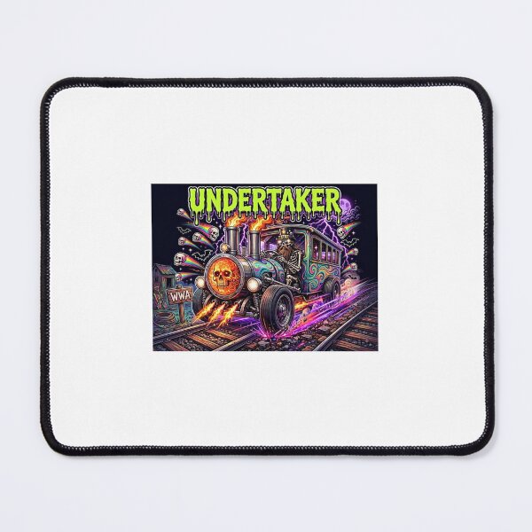 Item preview, Undertaker Skeleton Locomotive Train Fink Art designed and sold by WeirdWheeledArt.