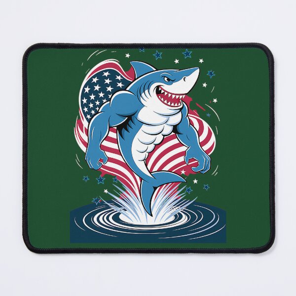 Item preview, Shark American Flag Usa 4Th Of July Funny Boys Girls Kids 321 designed and sold by Indulgentjapan.