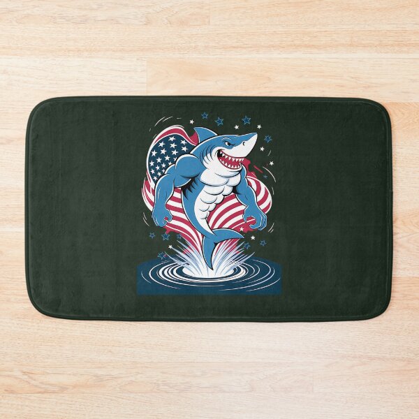 Item preview, Shark American Flag Usa 4Th Of July Funny Boys Girls Kids 321 designed and sold by Indulgentjapan.