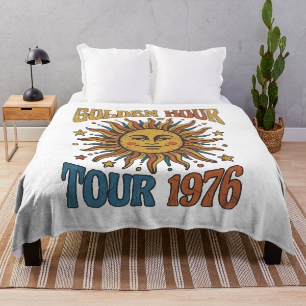 Item preview, Golden Hour Tour 1976 Vintage 70s Sun Retro Boho designed and sold by AmberlightArt.
