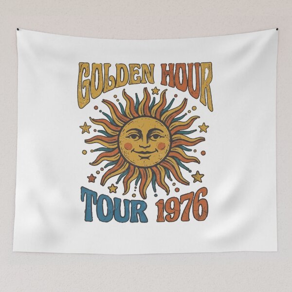Item preview, Golden Hour Tour 1976 Vintage 70s Sun Retro Boho designed and sold by AmberlightArt.