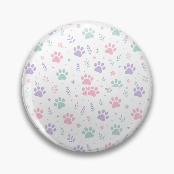 Item preview, Pastel Rainbow Cat Paw Print Pattern designed and sold by cozydrops.