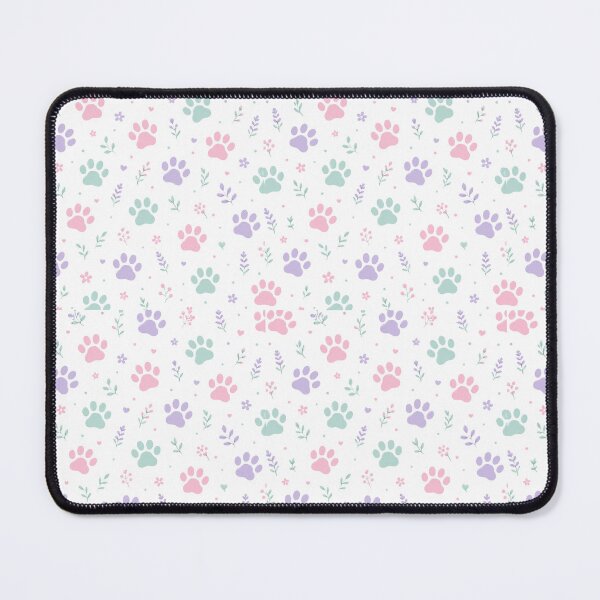 Item preview, Pastel Rainbow Cat Paw Print Pattern designed and sold by cozydrops.