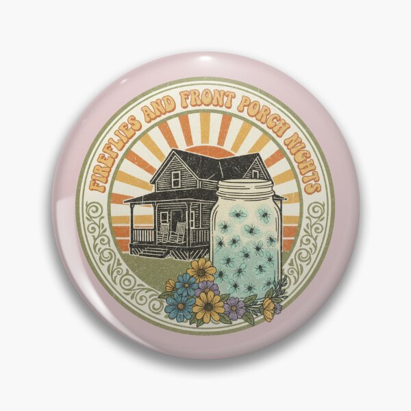 Item preview, Fireflies and Front Porch Nights Vintage Farmhouse Mason Jar designed and sold by FestivityFinds.