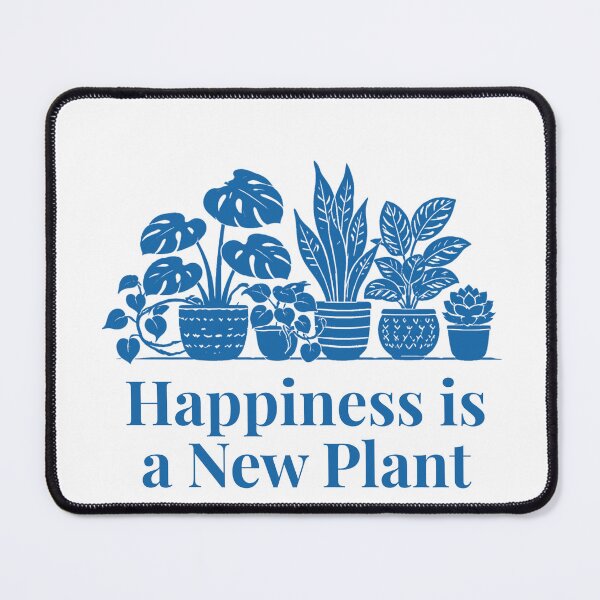 Item preview, Happiness is a New Plant Houseplant Gift Blue designed and sold by EcologicoolShp.