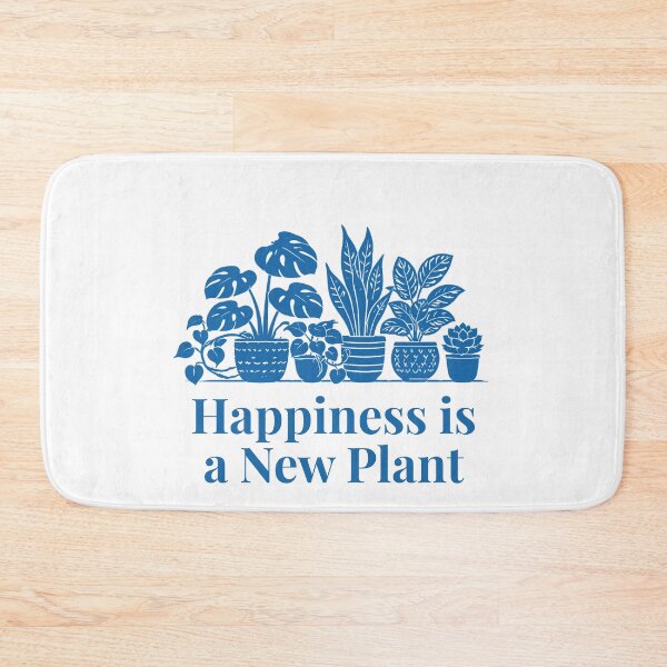 Item preview, Happiness is a New Plant Houseplant Gift Blue designed and sold by EcologicoolShp.