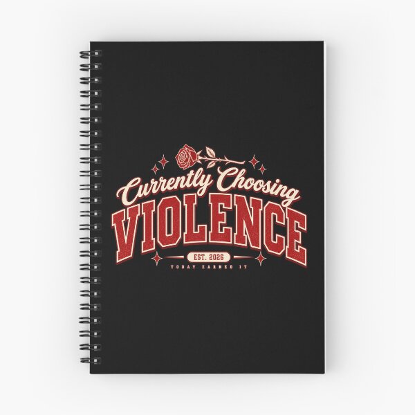 Item preview, Currently Choosing Violence Tee, Retro Varsity Attitude Graphic designed and sold by PhylonBoxx.