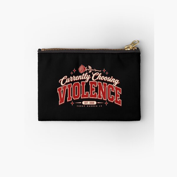 Item preview, Currently Choosing Violence Tee, Retro Varsity Attitude Graphic designed and sold by PhylonBoxx.