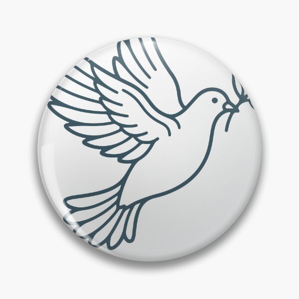 Item preview, Kindness Is Radical Peace Dove Minimalist Line Art designed and sold by AmberlightArt.
