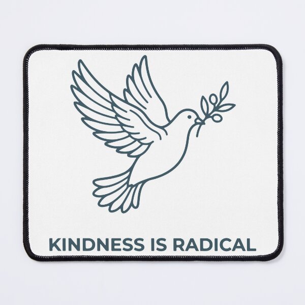 Item preview, Kindness Is Radical Peace Dove Minimalist Line Art designed and sold by AmberlightArt.