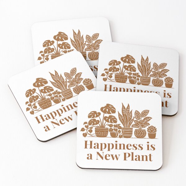 Item preview, Happiness is a New Plant Houseplant Gift Brown designed and sold by EcologicoolShp.