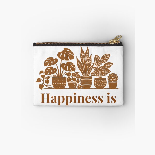 Item preview, Happiness is a New Plant Houseplant Gift Brown designed and sold by EcologicoolShp.