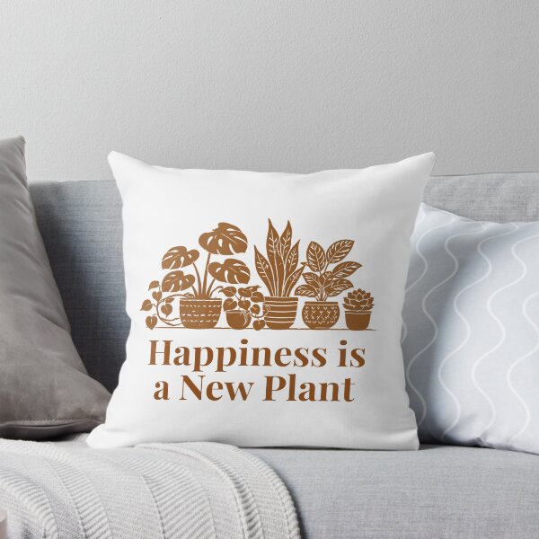 Item preview, Happiness is a New Plant Houseplant Gift Brown designed and sold by EcologicoolShp.