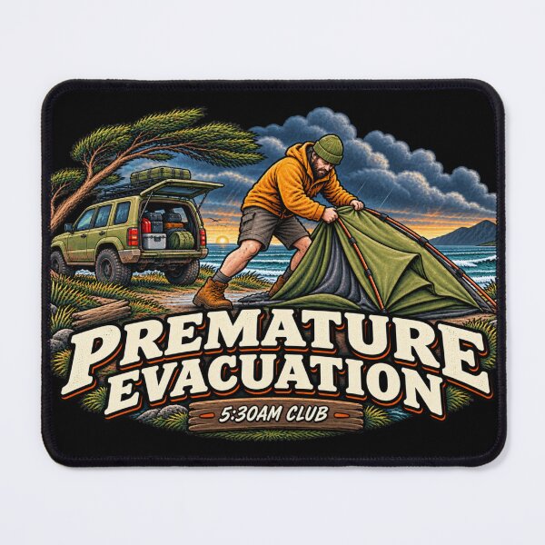 Item preview, Premature Evacuation Funny Camping Adult Humour Design designed and sold by EverclearDesign.