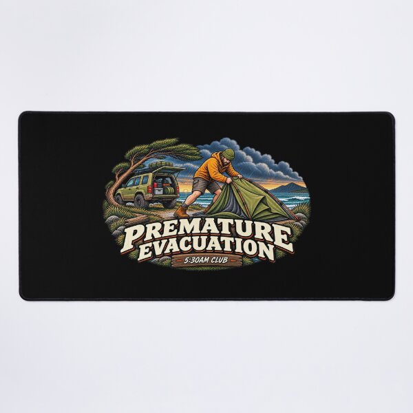 Item preview, Premature Evacuation Funny Camping Adult Humour Design designed and sold by EverclearDesign.
