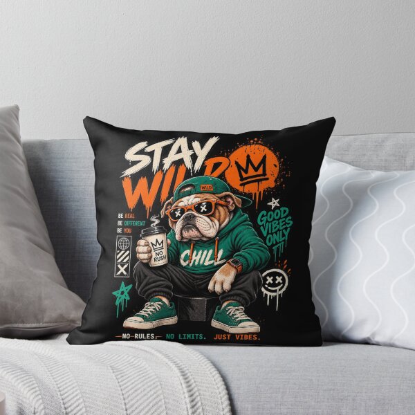 Item preview, Stay Wild Bulldog – Chill Streetwear Vibes designed and sold by limos.