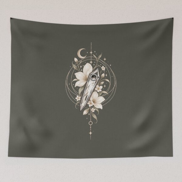 Item preview, Ivory Petal Minimal Botanical Crystal Art designed and sold by StoneOak.