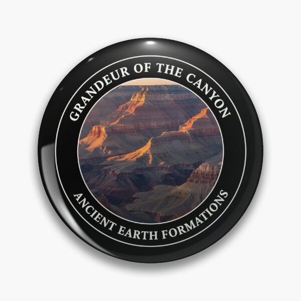 Item preview, Grandeur of the Canyon Ancient Earth Formations Retro Badge designed and sold by FestivityFinds.