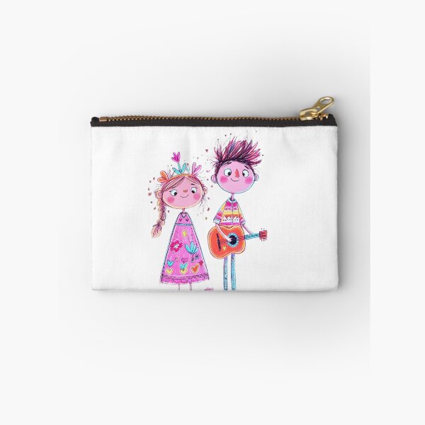Item preview, - Girl and Boy with Guitar designed and sold by MyCalmDraw.