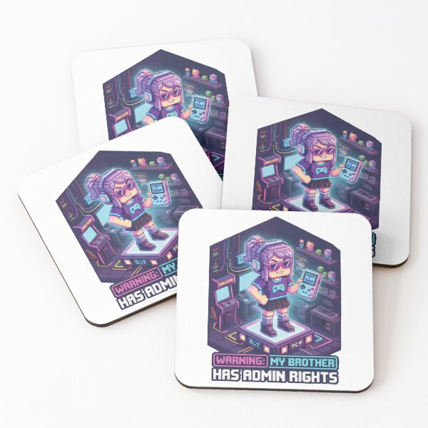 Item preview, My Brother Has Admin Rights Funny Sibling Gamer Pixel Art designed and sold by AmberlightArt.