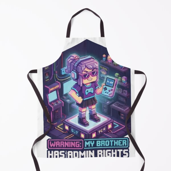 Item preview, My Brother Has Admin Rights Funny Sibling Gamer Pixel Art designed and sold by AmberlightArt.