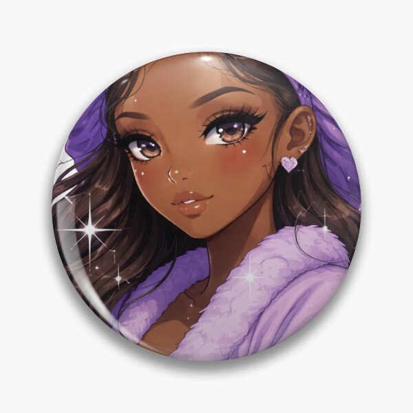 Item preview, Black Girl Purple Bonnet designed and sold by Sweet-Seasons.