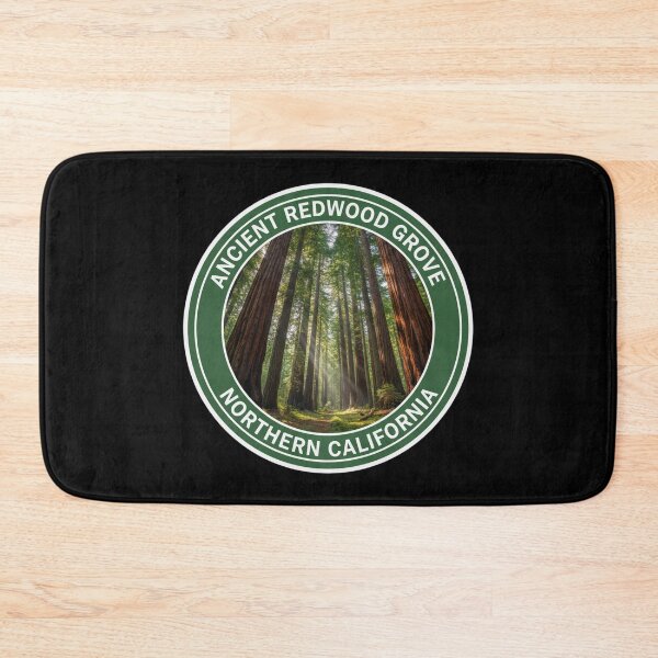 Item preview, Ancient Redwood Grove Northern California Forest Badge designed and sold by FestivityFinds.