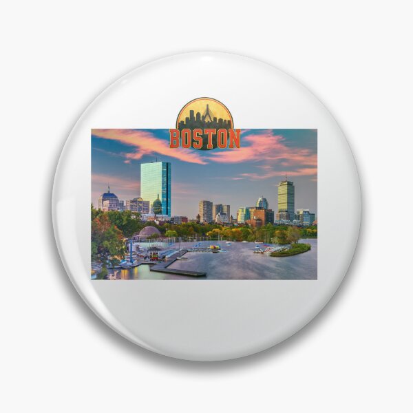 Item preview, Boston Skyline Charles River Vintage Cityscape designed and sold by ReginaSeidman.