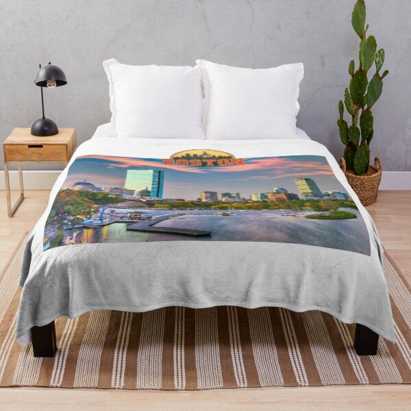 Item preview, Boston Skyline Charles River Vintage Cityscape designed and sold by ReginaSeidman.