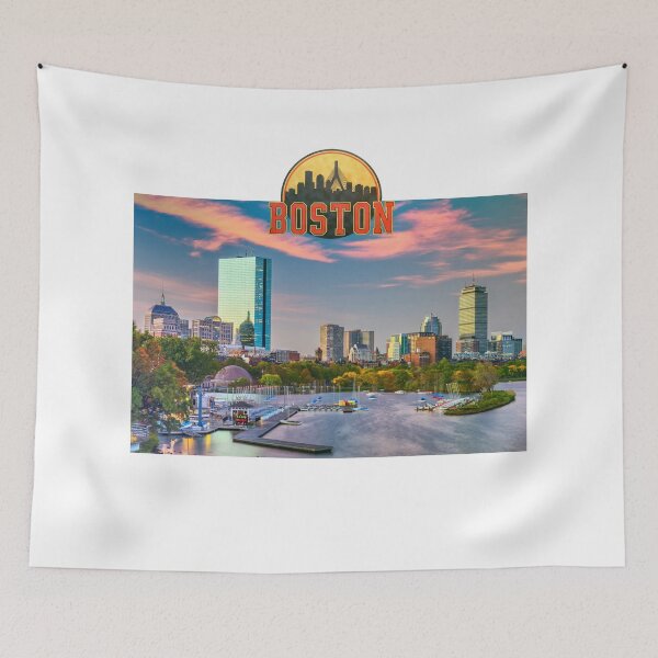 Item preview, Boston Skyline Charles River Vintage Cityscape designed and sold by ReginaSeidman.