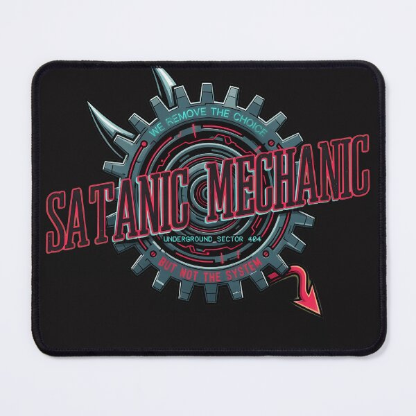 Item preview, Satanic Mechanic Distressed Gear Shop Emblem designed and sold by pizoyeheyeja65.