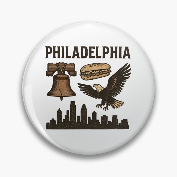 Item preview, Philadelphia City Icons Vintage Collage designed and sold by MaryBenne69623.