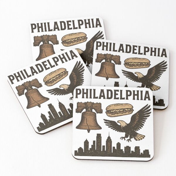 Item preview, Philadelphia City Icons Vintage Collage designed and sold by MaryBenne69623.