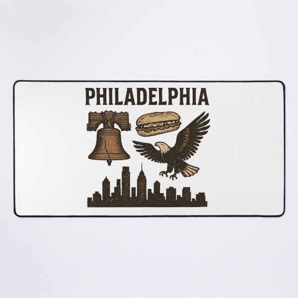 Item preview, Philadelphia City Icons Vintage Collage designed and sold by MaryBenne69623.