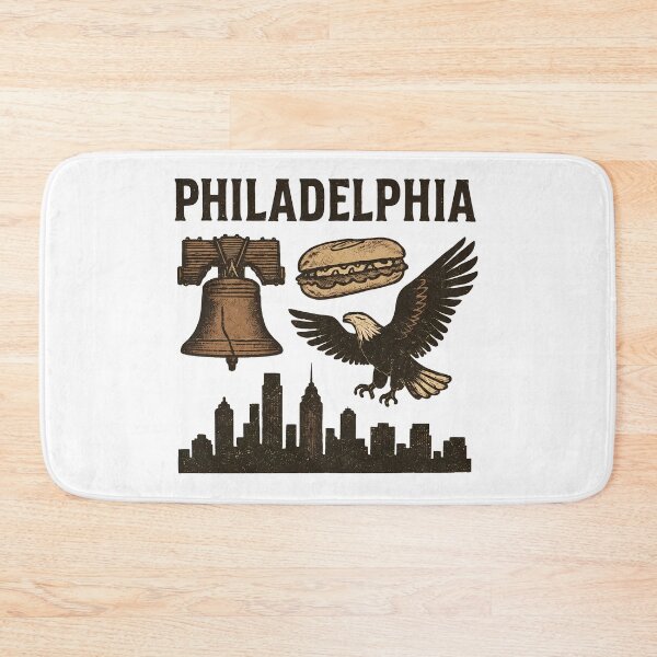 Item preview, Philadelphia City Icons Vintage Collage designed and sold by MaryBenne69623.