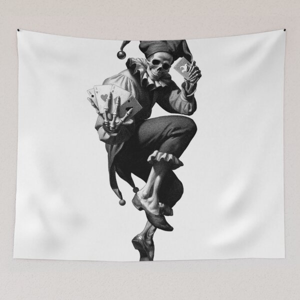 Item preview, Vintage Skeleton Jester Playing designed and sold by iconiicc.