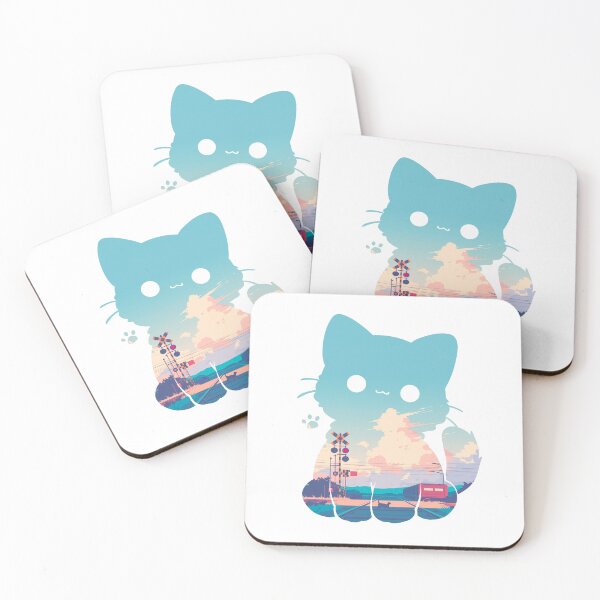 Item preview, Aesthetic Cat Sunset Landscape designed and sold by mustbewhy.