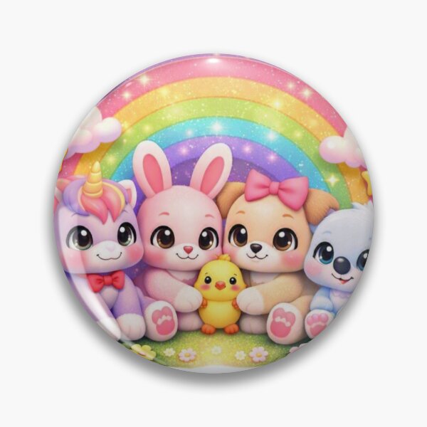 Item preview, Arcoíris Brillante Kawaii – Amigos Pastel Mágicos” designed and sold by yuliettestore.