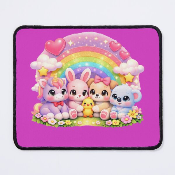 Item preview, Arcoíris Brillante Kawaii – Amigos Pastel Mágicos” designed and sold by yuliettestore.