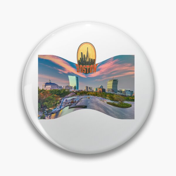 Item preview, Boston Skyline Charles River Vintage Cityscape designed and sold by ReginaSeidman.