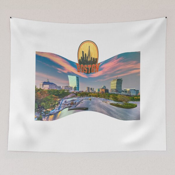 Item preview, Boston Skyline Charles River Vintage Cityscape designed and sold by ReginaSeidman.