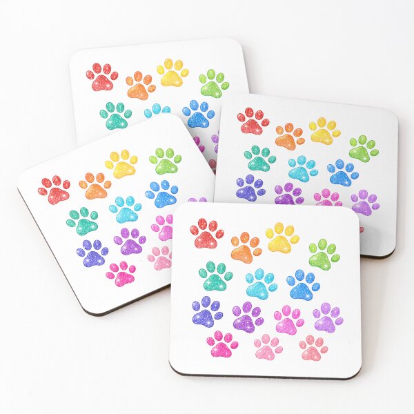 Item preview, Rainbow Cats Paws Pattern | Sparkly Cat Paw Gift T-shirt designed and sold by cozydrops.